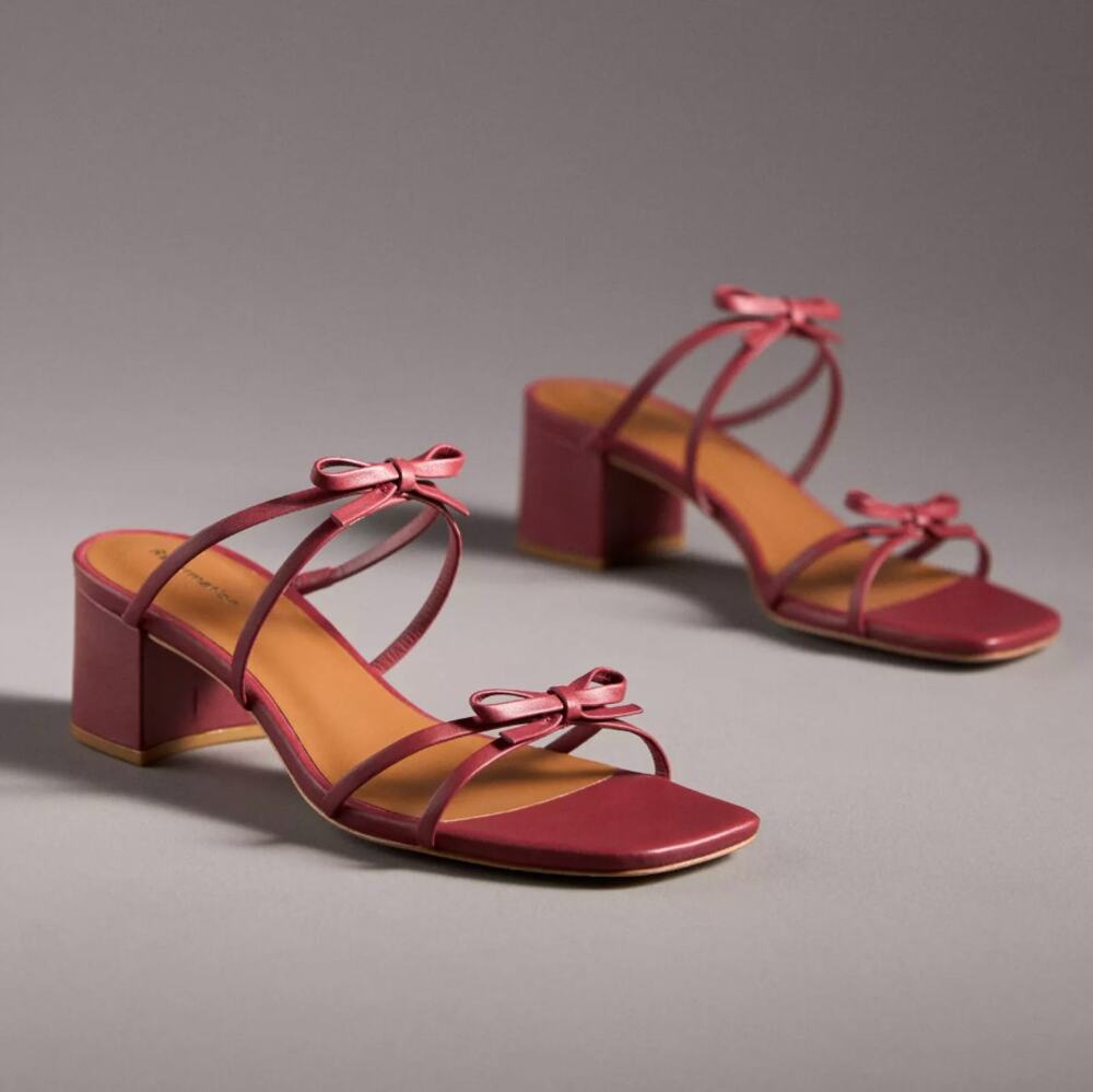 Reformation Elodie Heels Sz 7.5 Strappy Block Heel Sandals